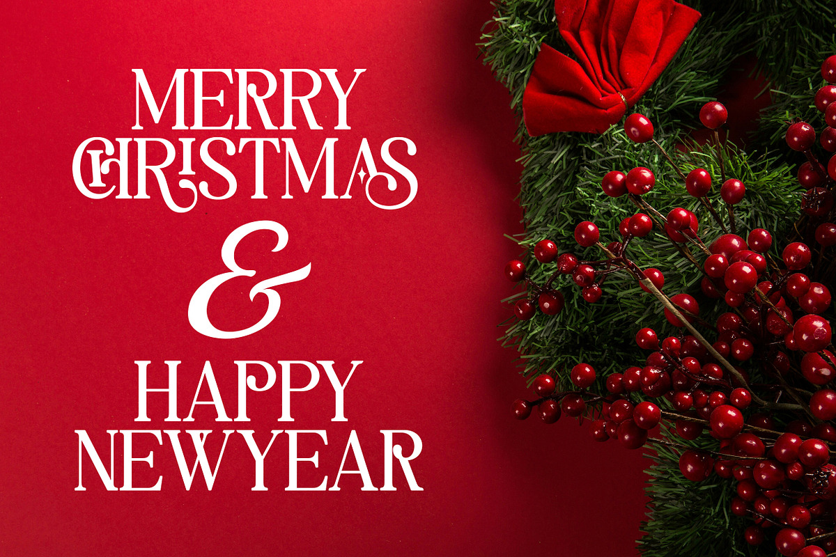 Christmas – Elegant Holiday Serif, a Serif Font by Mahesans Co (Photo 4 of 10)