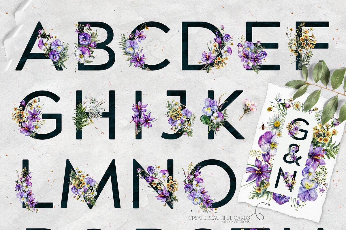 SPRING FLOWERS Watercolor Collection, a Decorative Illustration by Inna Sinano (Photo 7 of 11)