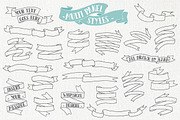 Hand Drawn Banners & Ribbons Bundle, an Object Graphic by The Pen and Brush (Thumbnail 3 of 4)
