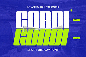 Gordi - Sport Display Font, a Sans Serif Font by Afkari Studio
