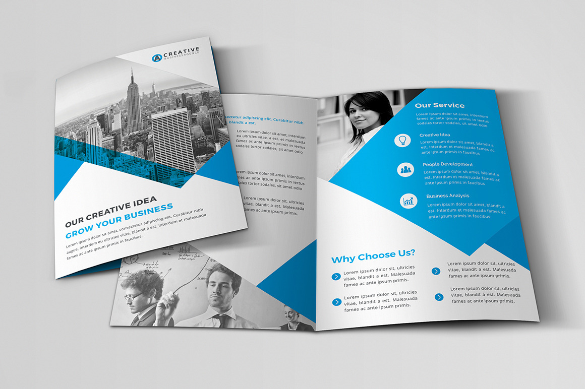 Business Bi-Fold Brochure, a Brochure Template by design_pick