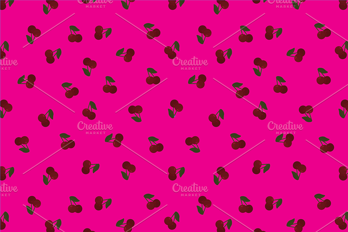 9 Seamless cherry pattern swatches, a Pattern Graphic by Salty Lunch (Photo 8 of 10)
