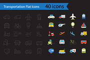 Transportation Flat Icons, an Icon by Karawan (Thumbnail 2 of 2)