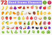 Fruits Clipart and Patterns +SVG, a Graphic by Katrinelly (Thumbnail 3 of 9)