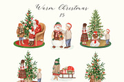Warm Christmas Watercolor, a Seasonal Illustration by Catch the Dream Art (Thumbnail 7 of 21)