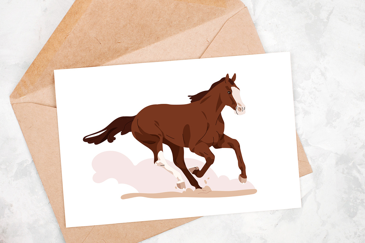 Race horses, stallions running set, an Animal Illustration by Good Studio (Photo 7 of 7)