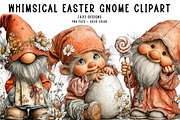 Whimsical Easter Gnome Clipart, an Illustration by CreationArt (Thumbnail 1 of 7)