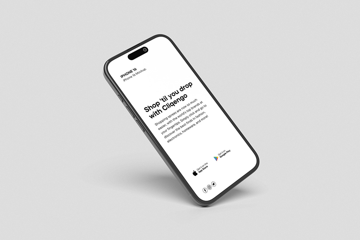 iPhone 16 Mockup, an iPhone Mockup by swsi-studio (Photo 5 of 5)