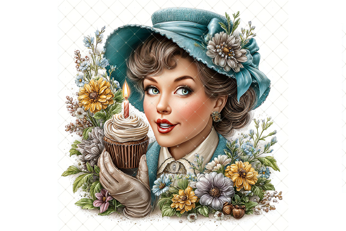Woman Birthday Cupcake JPG, a Person Illustration by Memories By Lea (Photo 6 of 17)