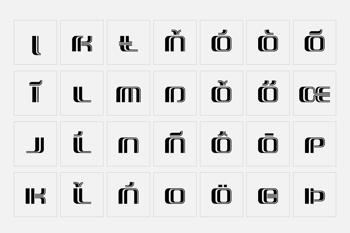 Genie - Op art font, a Font by SelfBuild Type (Photo 10 of 19)