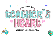 Teacher’s Heart - Hand-Drawn Font, a Handwritten Font by KiddoGlyphs Studio (Thumbnail 1 of 5)