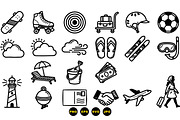 Travel Adventure Icon Set, an Illustration by designvectx (Thumbnail 3 of 3)