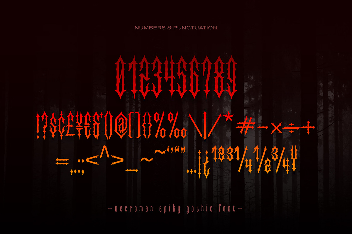 Necroman - Spiky Gothic Font, a Blackletter Font by Aksapix Studio (Photo 3 of 8)