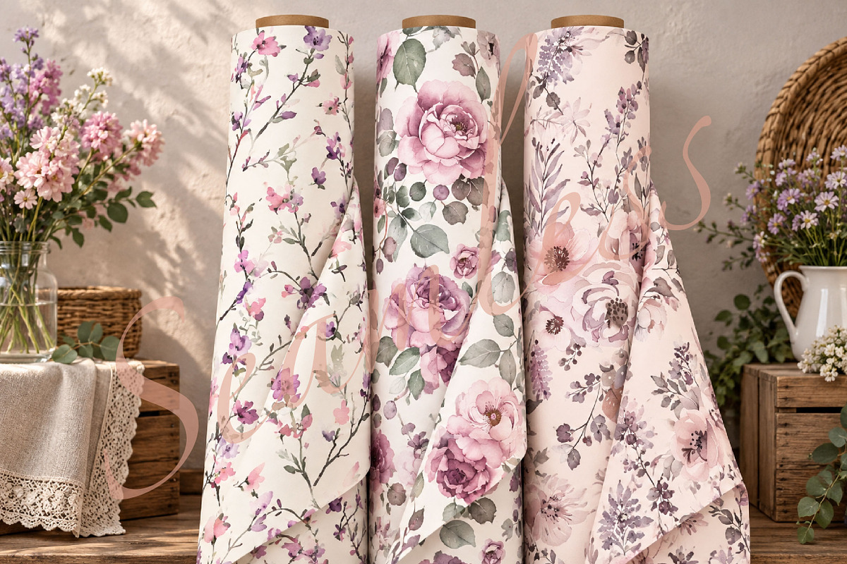 Watercolor Seamless Patterns, a Pattern Graphic by DreamCafeArt (Photo 4 of 5)