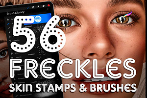 freckles brushes skin procreate