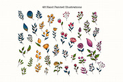 Floral Clipart Hand Drawn Bundle, an Illustration by Hannah Eliza Studio (Thumbnail 2 of 7)