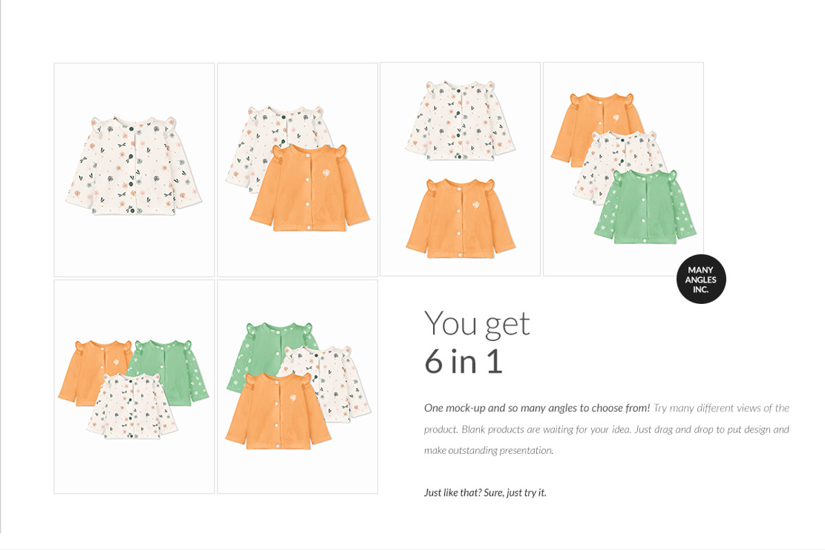 Baby Cardigan with Flounces Mock-up, a Hoody Mockup by Mocca Mockups Store (Photo 5 of 18)