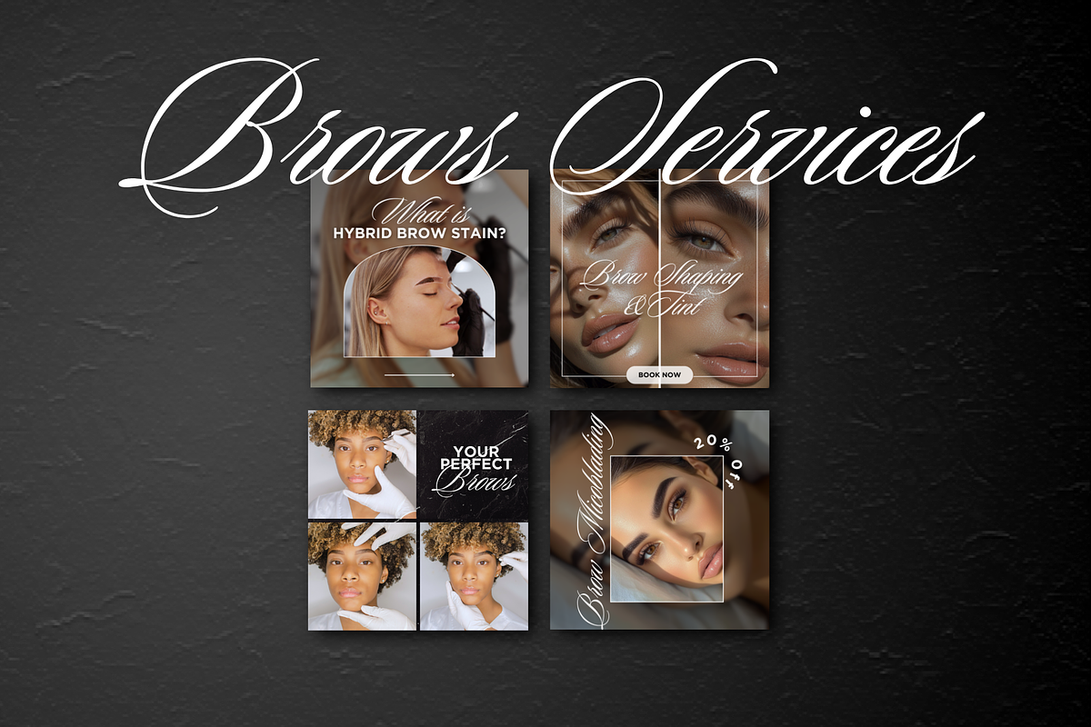 Lash and Brow Tech Canva Templates, a Social Media Template by DesignsbyMariaStudio (Photo 5 of 12)