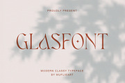 Glasfont, a Serif Font by Muflieart (Thumbnail 1 of 7)