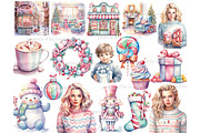 Pastel Christmas PNG | Xmas Clipart, a Person Illustration by GlamArtZhanna (Thumbnail 3 of 5)