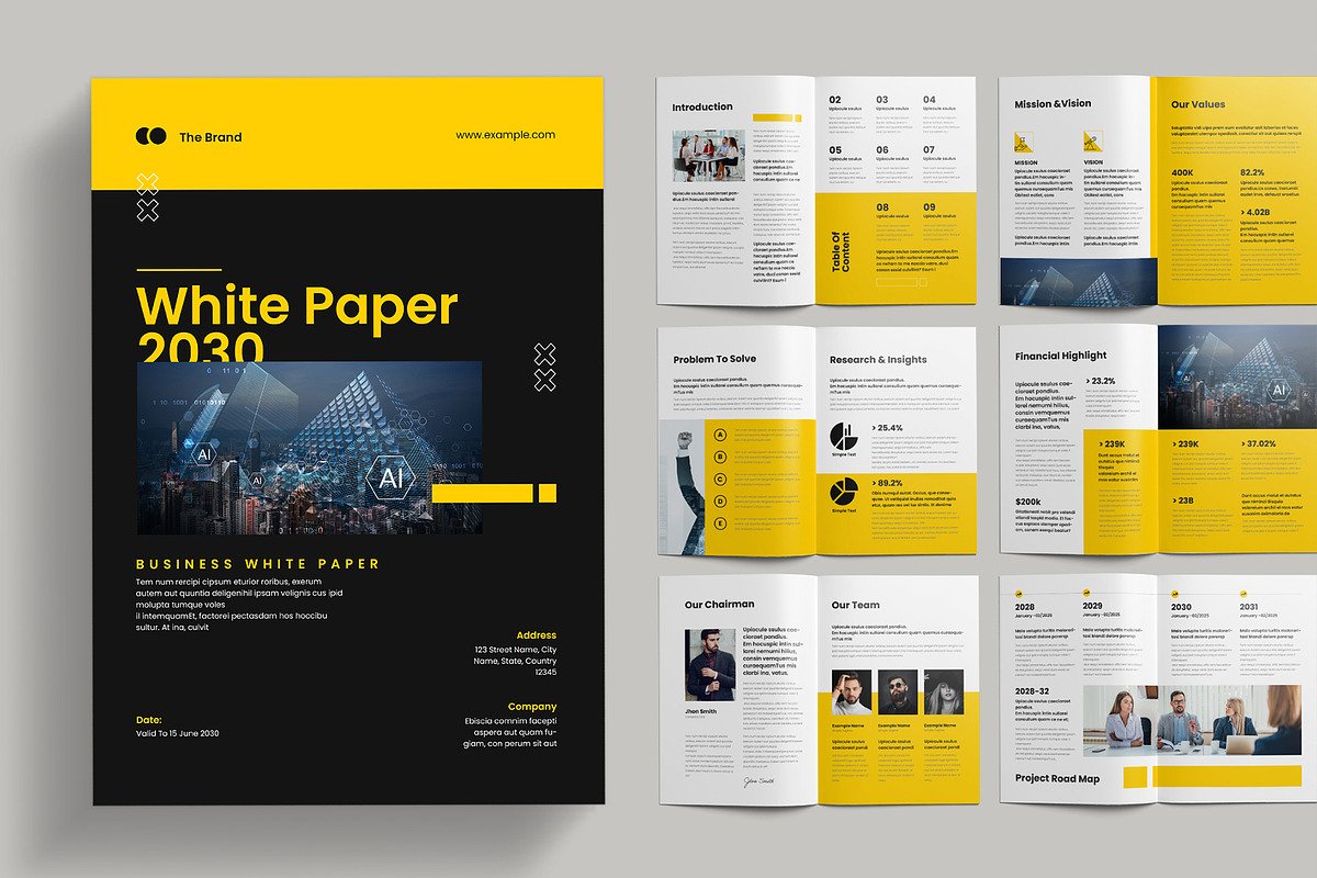 White Paper Template, a Brochure Template by Pixelpick (Photo 1 of 9)