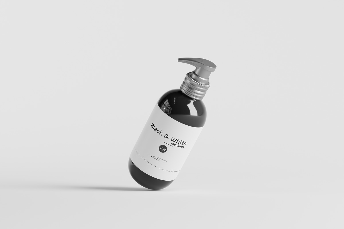 Black & White Mockups - Pump Bottles, a Packaging Mockup by pmvch (Photo 33 of 160)