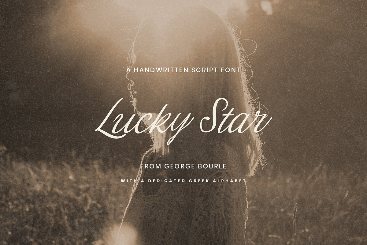 Lucky Star script font, a Script Font by George Bourle (Photo 1 of 10)