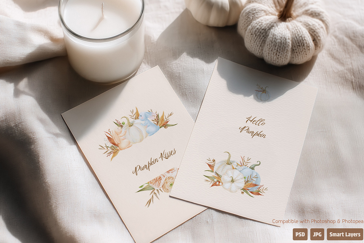 Pumpkin Season – 12 Card Mockups, a Mockup by NikiArts (Photo 6 of 10)