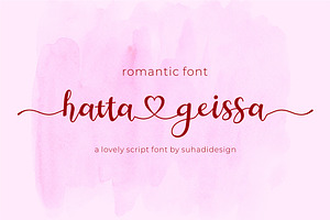 Hatta Geissa - Romantic Script Font