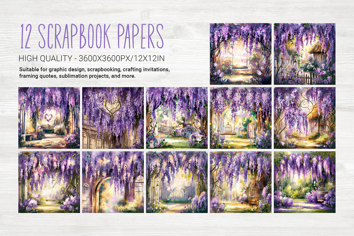 Enchanted Wisteria, a Background Graphic by Curve Design (Photo 6 of 7)