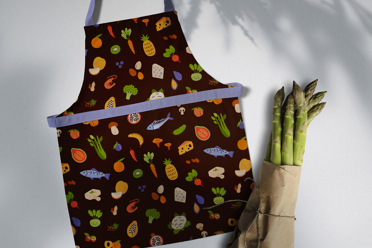 Healthy food seamless patterns, a Pattern Graphic by Good Studio (Photo 11 of 12)