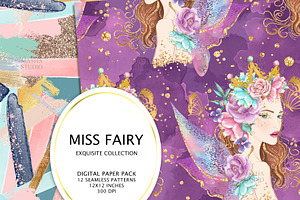 MISS FAIRY Digital Papers