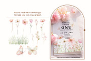 Pink Wildflower Butterfly Clipart, a Decorative Illustration by OKArtHub (Thumbnail 8 of 11)