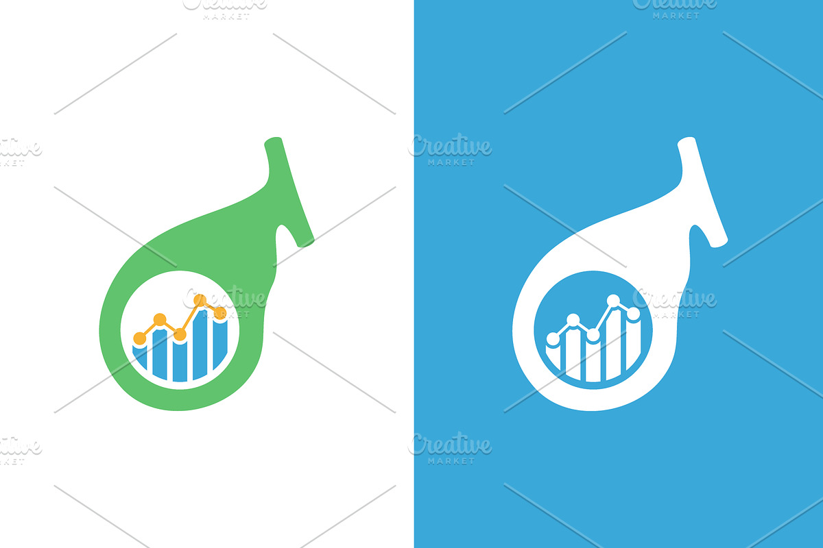 Gallbladder with graph logo, a Finance Illustration by GraphiShop