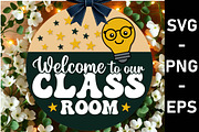 Welcome To Our Classroom Sign Svg, an Object Graphic by Digi_Design_World (Thumbnail 2 of 4)