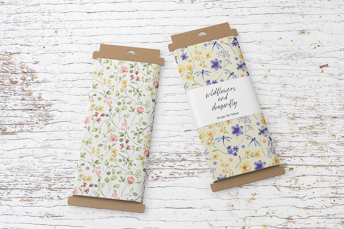 Digital paper, patterns wild flowers, a Pattern Graphic by Larisa Maslova (Photo 3 of 3)