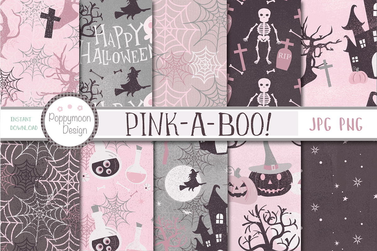 PINK-A-BOO, a Texture Illustration by Poppymoondesign