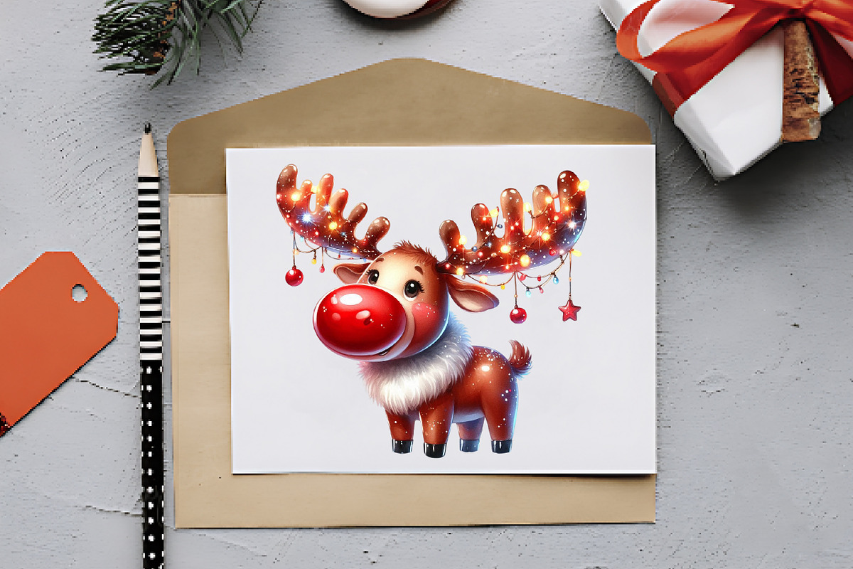 Cute Christmas Watercolor Clipart, an Illustration by RobertsArt (Photo 2 of 7)