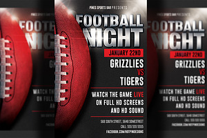 American Football Flyer Template, a Flyer Template by Hotpin
