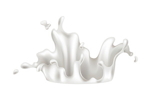 Realistic milk splash vector, a Food Illustration by the8monkey