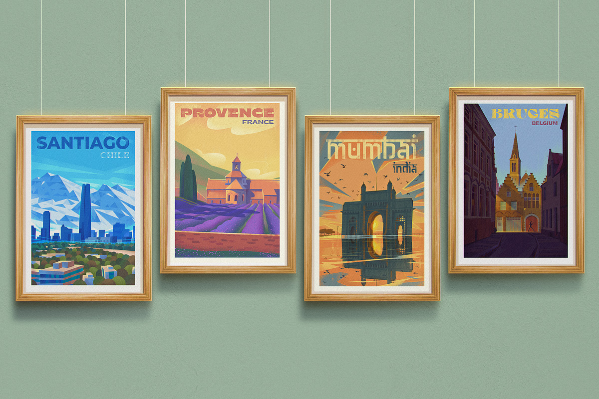 Travel posters. Part 6., an Illustration by Red Monkey (Photo 6 of 13)