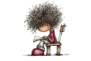 Whimsical Black Afro Girl Clipart, an Illustration by Designking (Thumbnail 6 of 7)