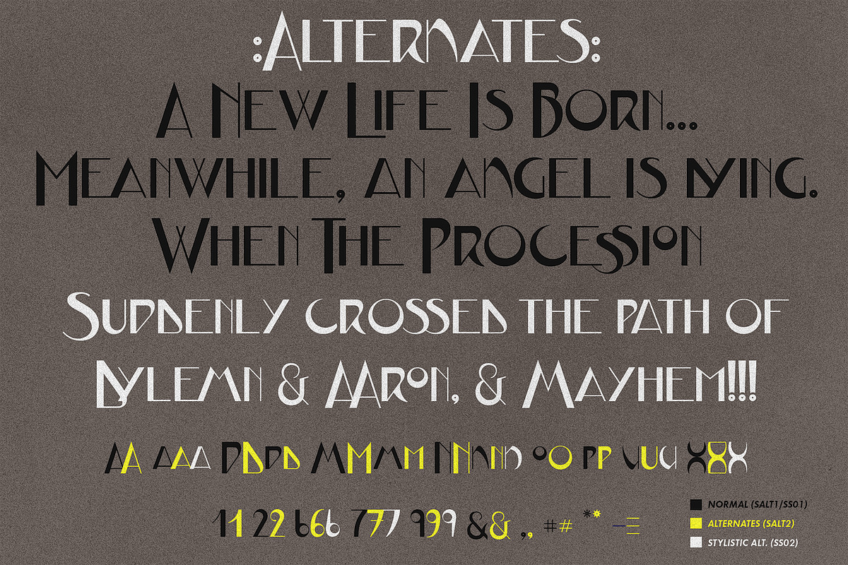 JVNE-CoalWorks - Art Deco Typeface preview 6