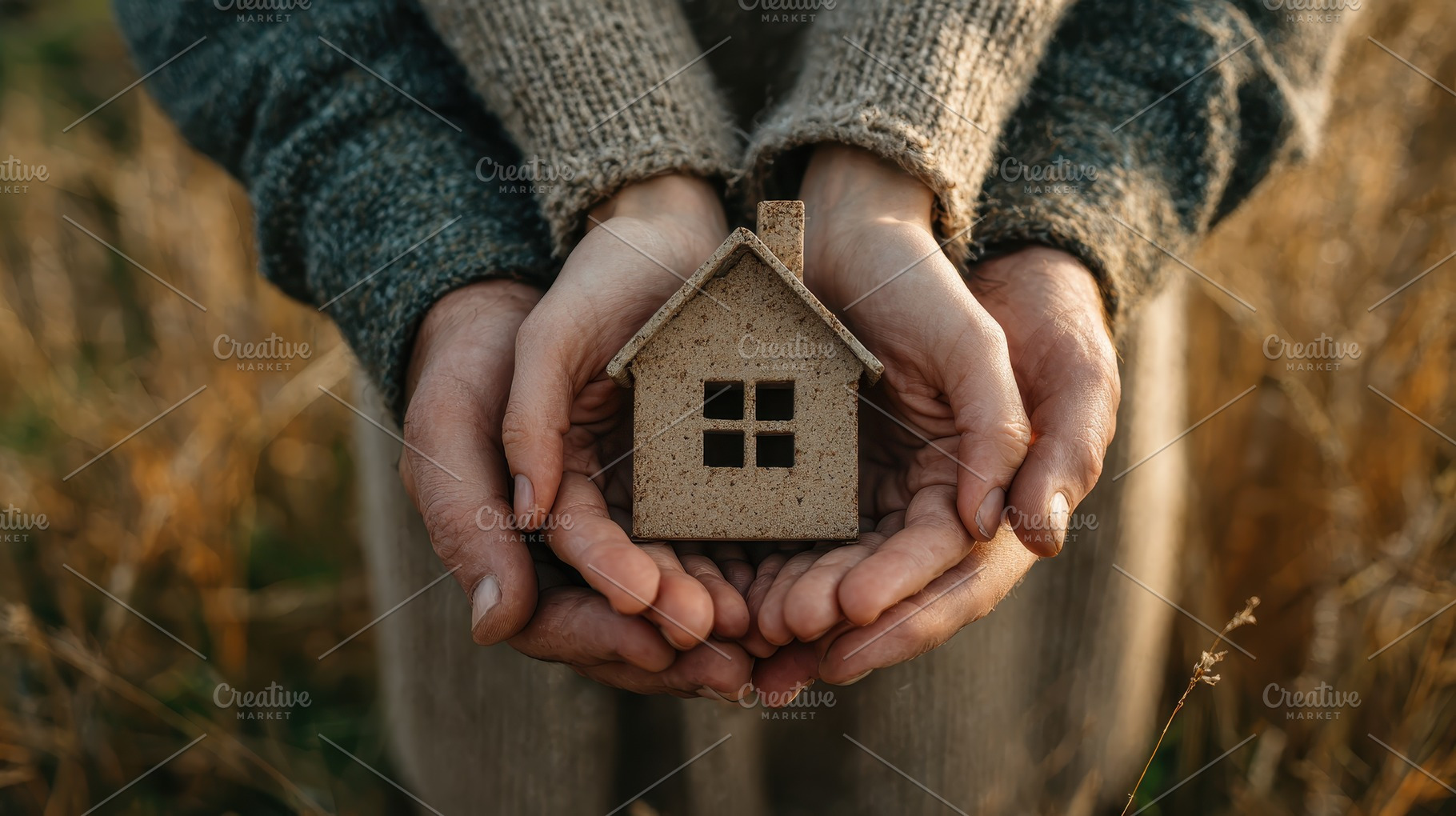 Couple holding small house model dre, a Photo by Pixeness Studio