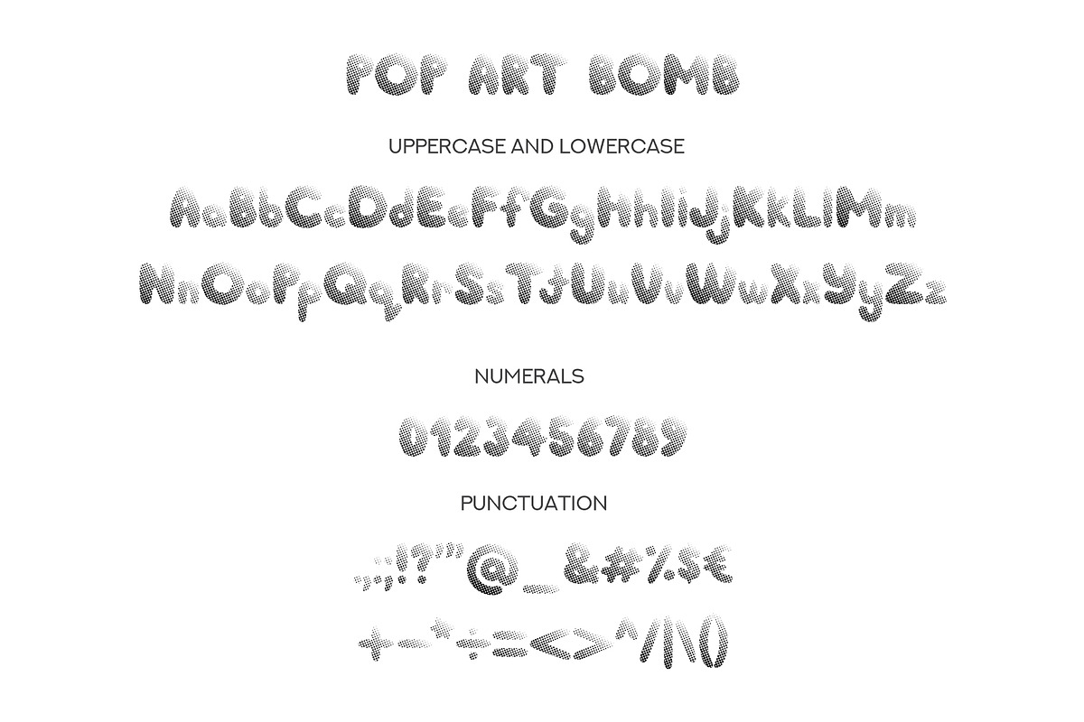 Pop Art Bomb SVG Color Font, a Symbol Font by Andrey Yaroslavtsev (Photo 8 of 8)