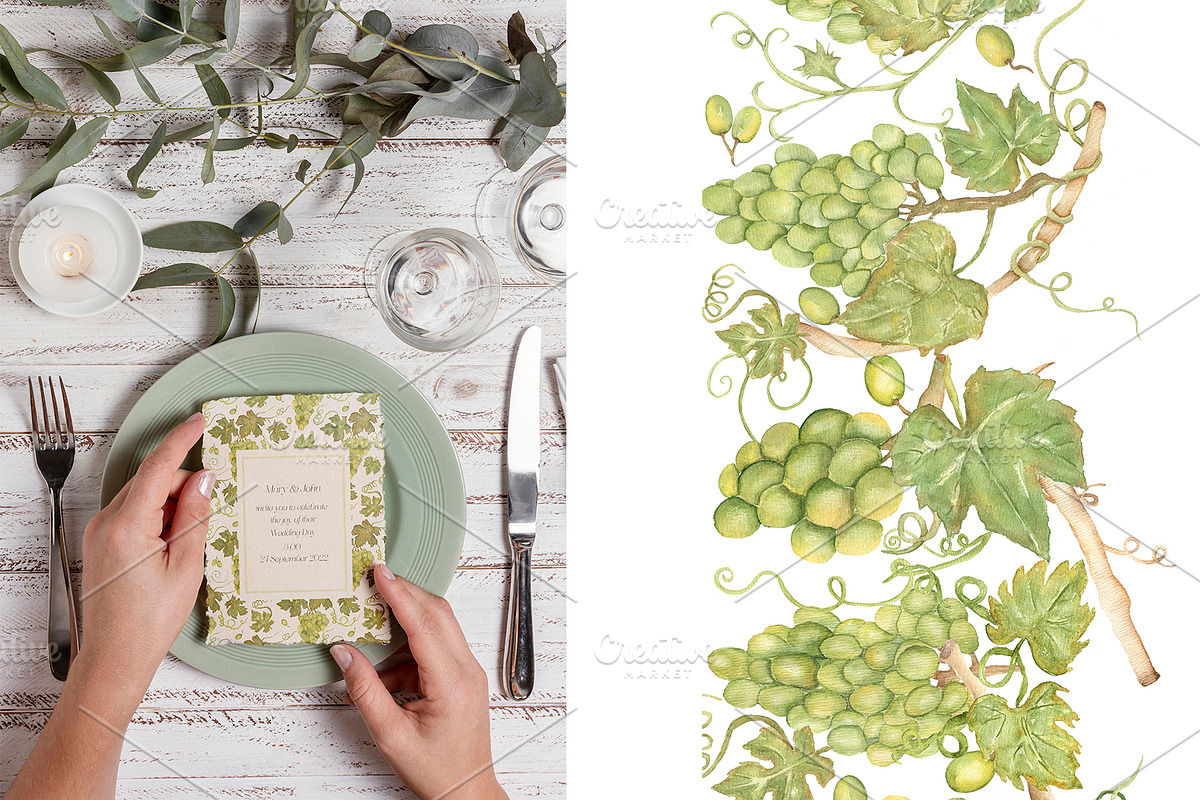 Watercolor Grapes, a Food Illustration by MayaNavits (Photo 8 of 15)