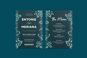 Elegance Wedding Invitation Template, an Invitation Template by iDoodle Studio