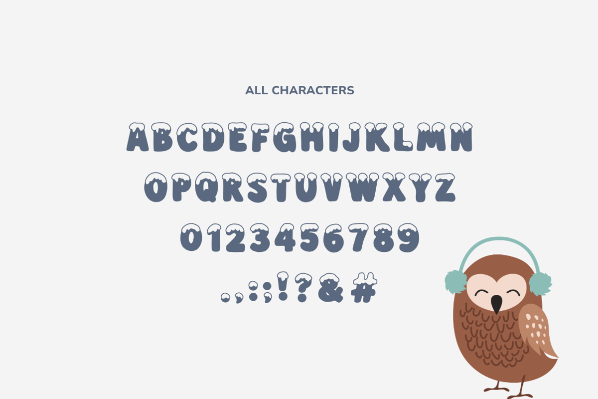 Snowbelly – Cute Winter Display Font, a Sans Serif Font by Cosy Fox (Photo 2 of 6)