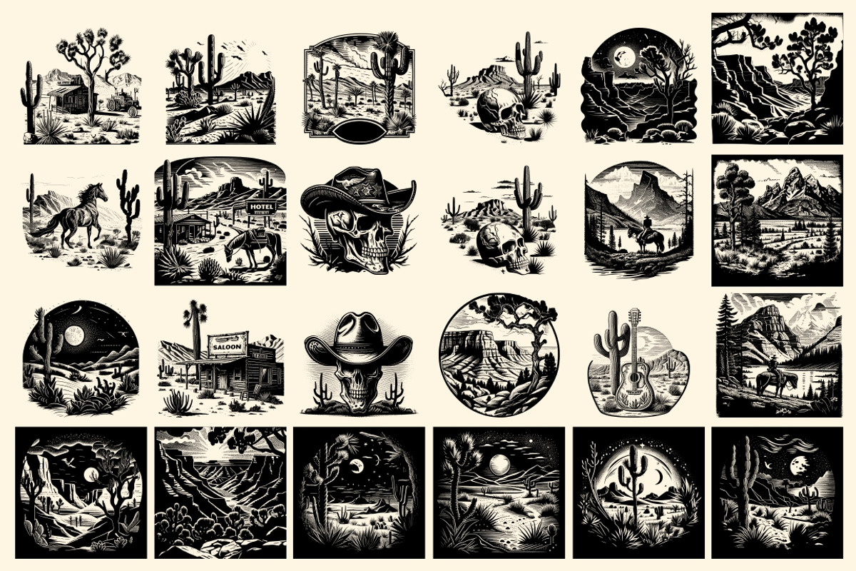 120 Western illustrations, an Illustration by Nocturnal Wolf (Photo 11 of 13)