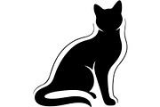 Cute Cat Silhouette Vector Mega, an Animal Illustration by Designer_Momina (Thumbnail 8 of 31)